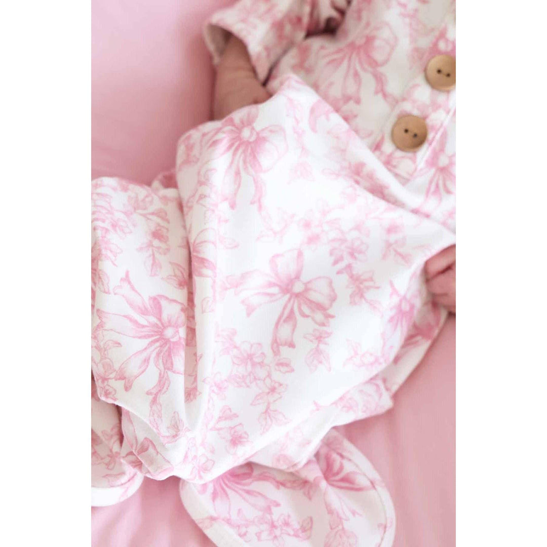 Fancy Frills Newborn Baby Knot Gown &amp; Hat Set