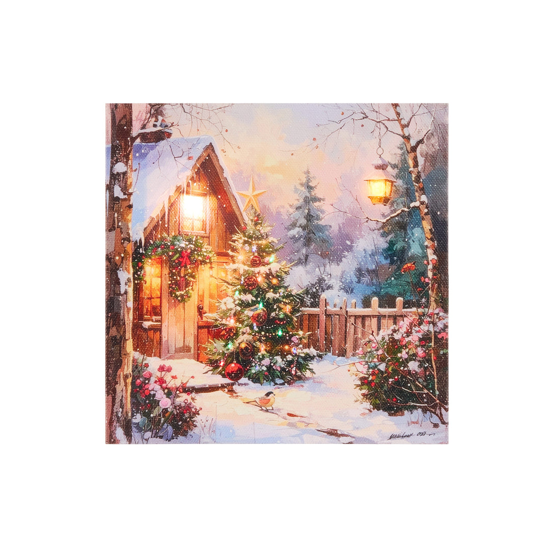 RAZ 6" Holiday Cabin Mini Lit Print