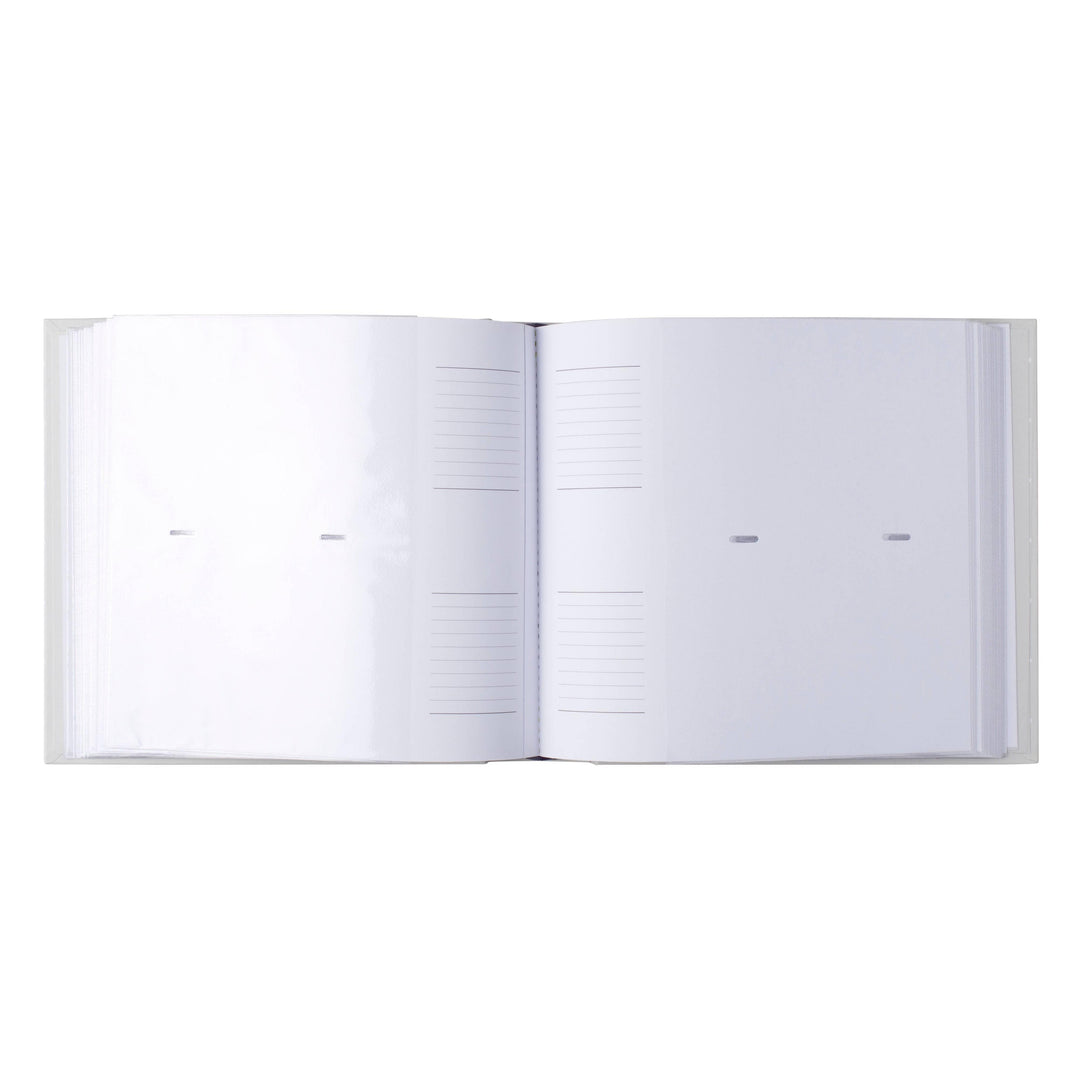 Baby Photo Album Keepsake — Gray Polka Dot with Cover Photo Window