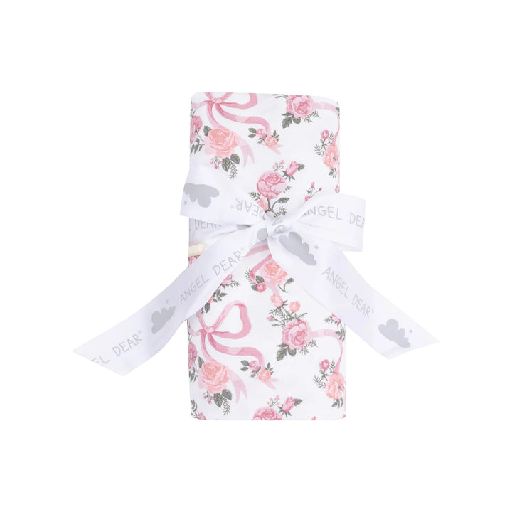 Swaddle Blanket - Ribbons and Flowers - 45X45