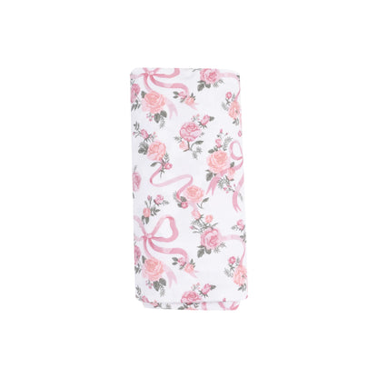 Swaddle Blanket - Ribbons and Flowers - 45X45