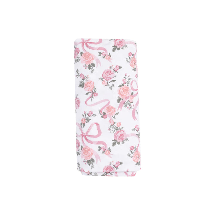 Swaddle Blanket - Ribbons and Flowers - 45X45