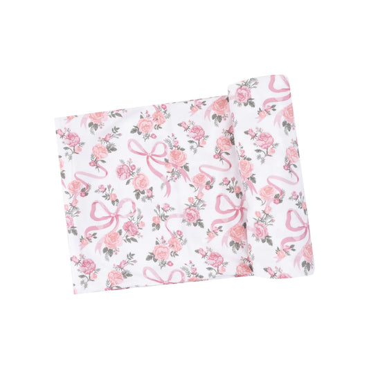 Swaddle Blanket - Ribbons and Flowers - 45X45