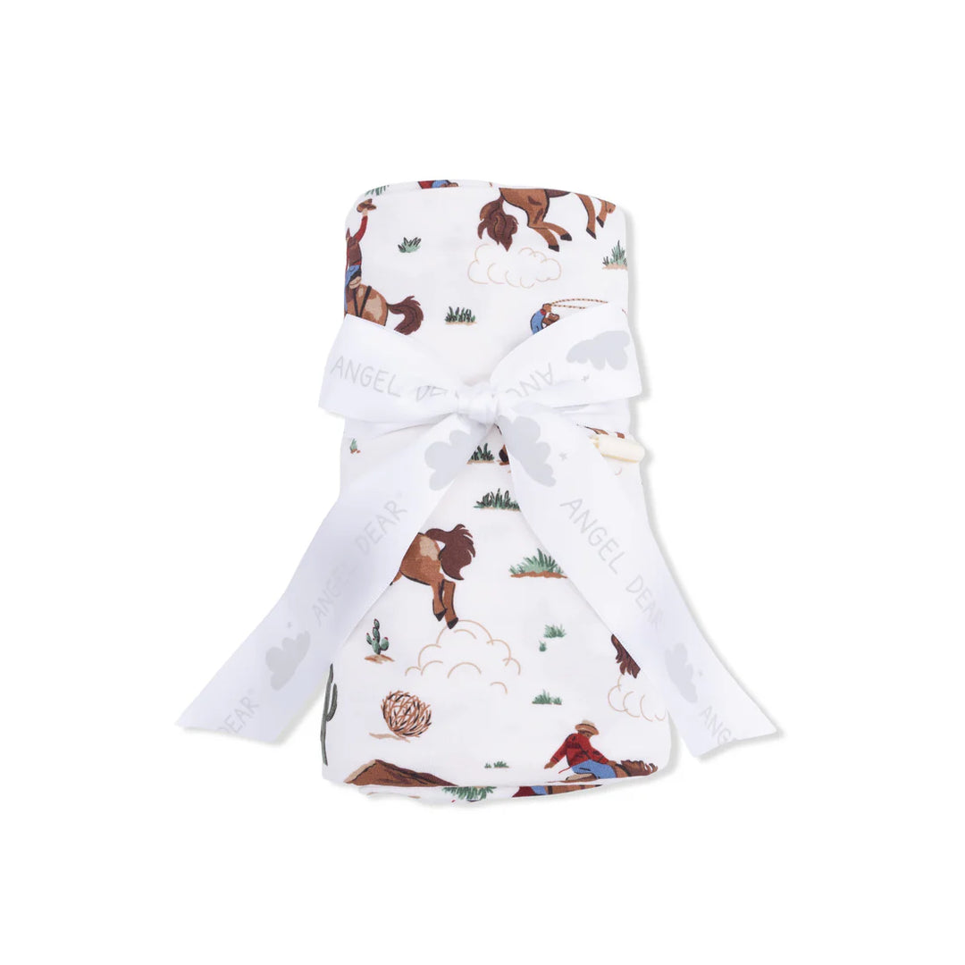 Buckaroo Western Bamboo Swaddle Blanket | Angel Dear