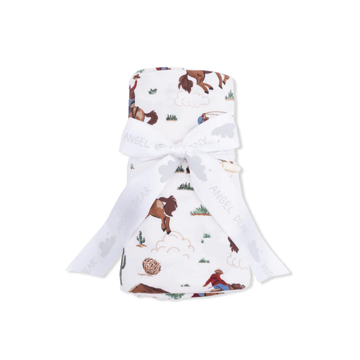 Buckaroo Western Bamboo Swaddle Blanket | Angel Dear
