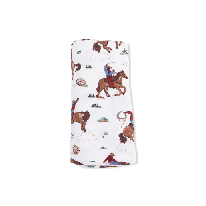 Buckaroo Western Bamboo Swaddle Blanket | Angel Dear