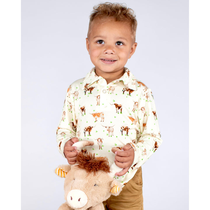 Goosies LS Polo Shirt Longhorns