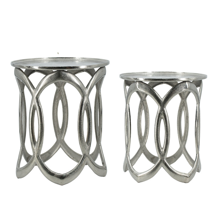 Silver Nesting Side Table