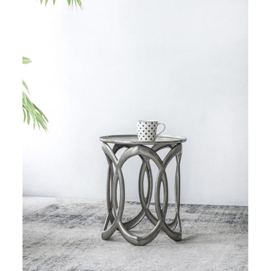Silver Nesting Side Table