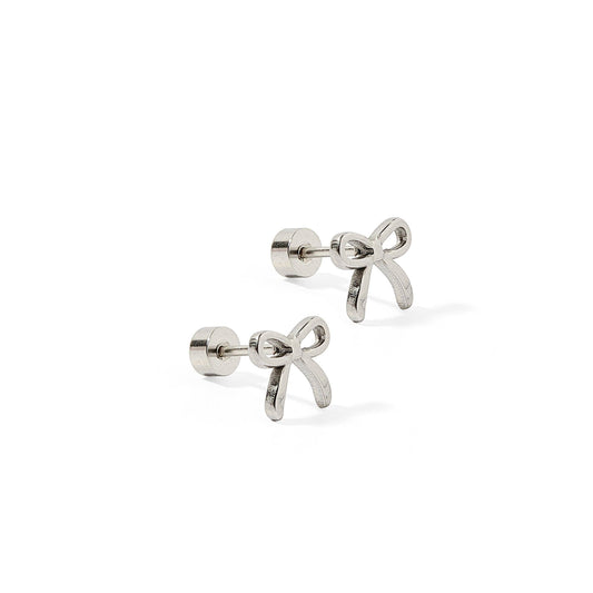 Screwback Stud Earrings - Sadie - Silver