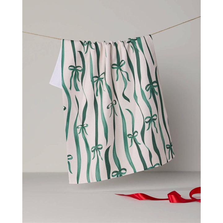 Falling Ribbon Tea Towel - Holiday 2026