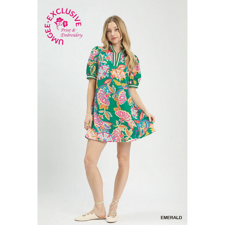 The Bianca Jacquard Paisley Tunic Dress