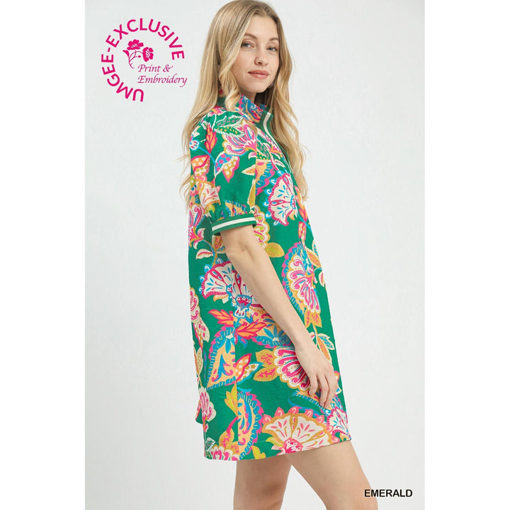 The Bianca Jacquard Paisley Tunic Dress