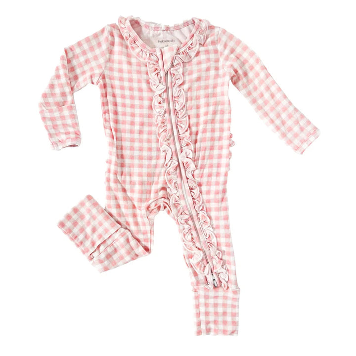 Olivia Ruffle Zip Footie