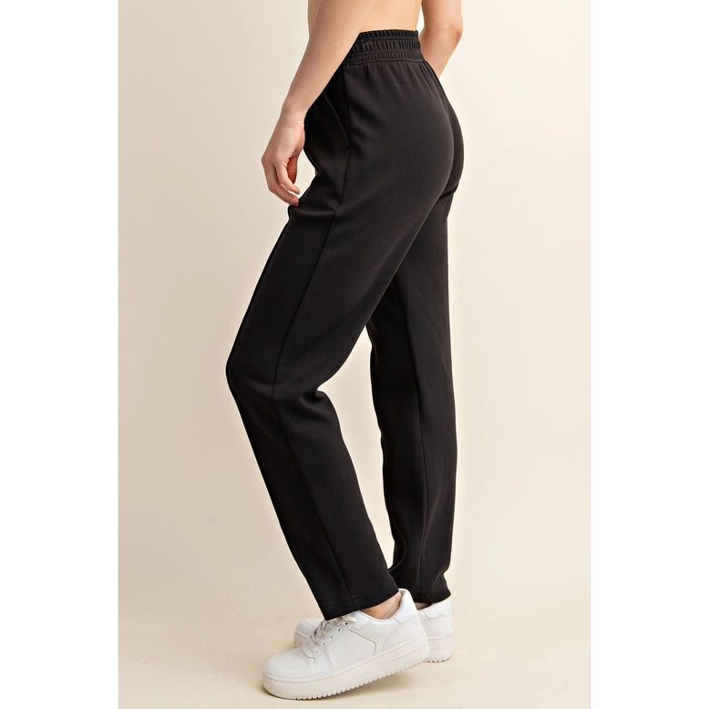 Modal Poy Span Scuba Luxe V- Neck Jacket &amp; Pintuck Pant