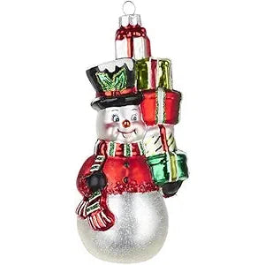 6.5" Snowman with Presents Ornament