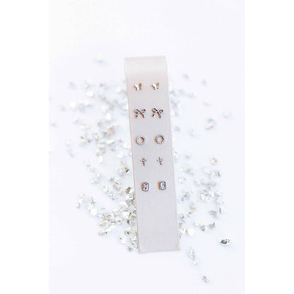 Screwback Stud Earrings - Lainey - Silver