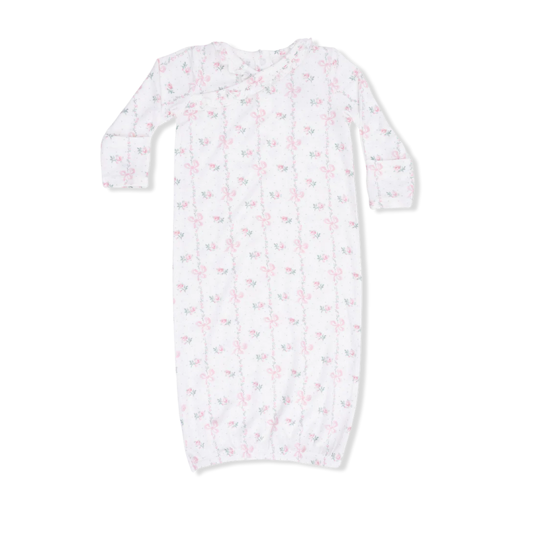 Dainty Buds and Bows Bamboo Kimono Gown &amp; Knot Headband | Angel Dear