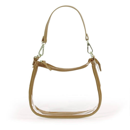 The Clara Clear Purse by Desden in Metallic Gold