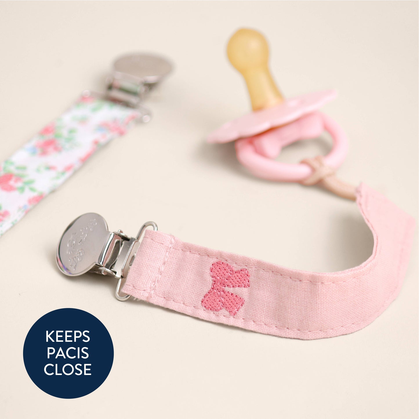 Itzy Ritzy Itzy Clip™ - Fabric Pacifier Strap (2-Pack)