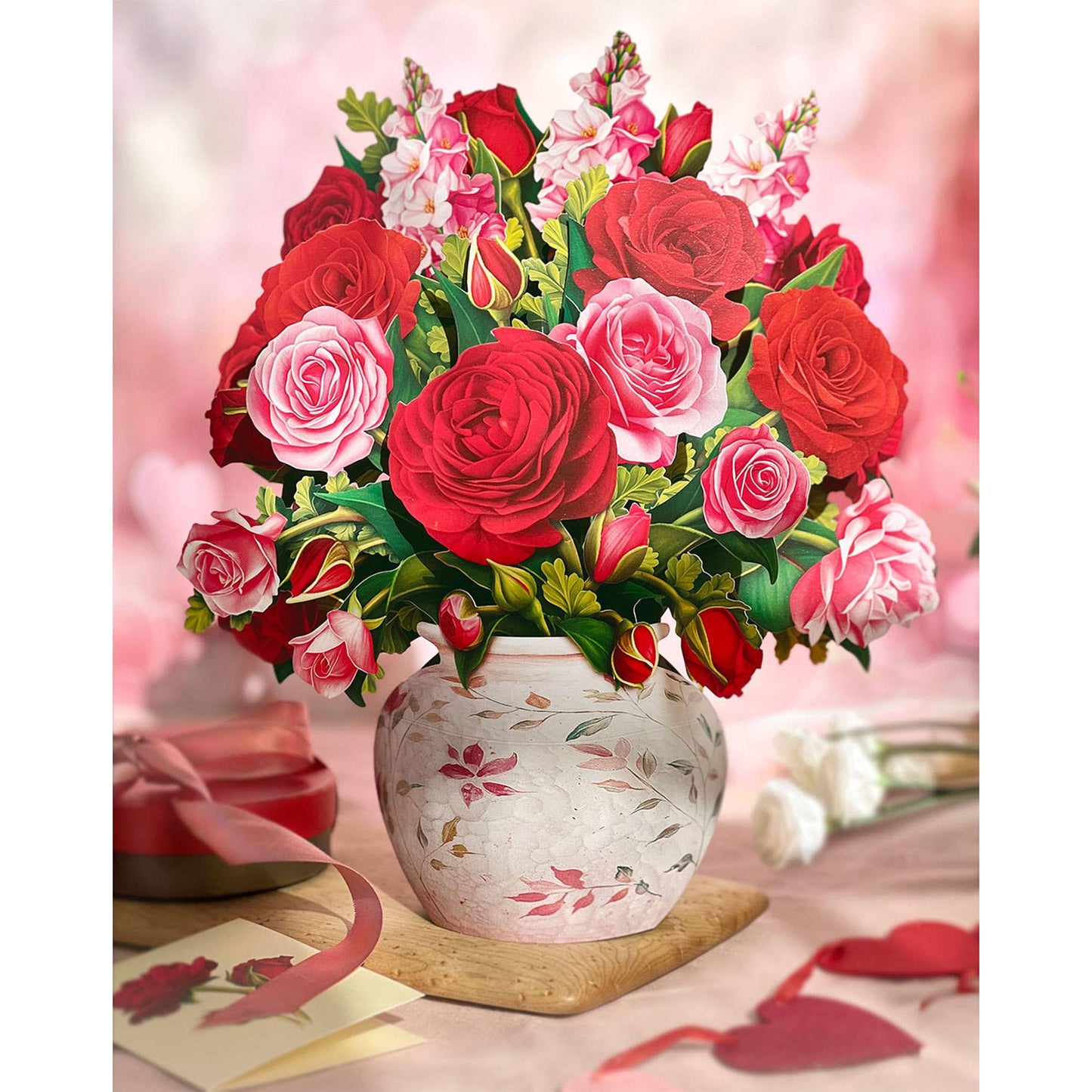 Blooming Roses Pop-up Greeting Card