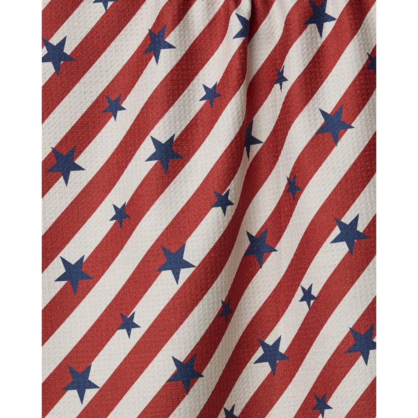 Patriotic Stripe Kitchen Tea Towel by Geometry House | Red White Blue Americana Kitchen Decor | 4th of July Gift