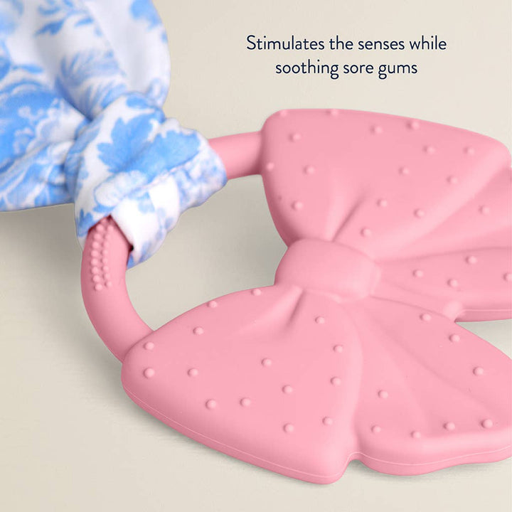Itzy Ritzy Crinkle Crew Sensory Teether - Pink Bow Baby Toy