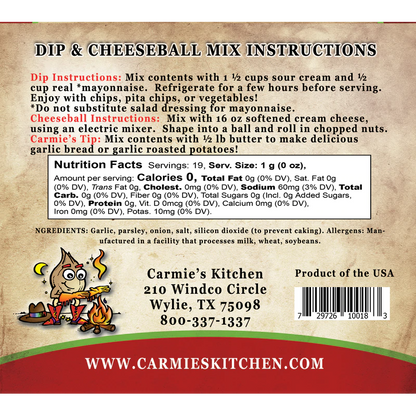 Roasted Garlic Dip Mix