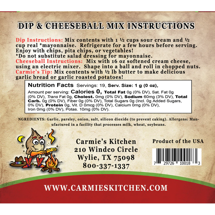 Roasted Garlic Dip Mix