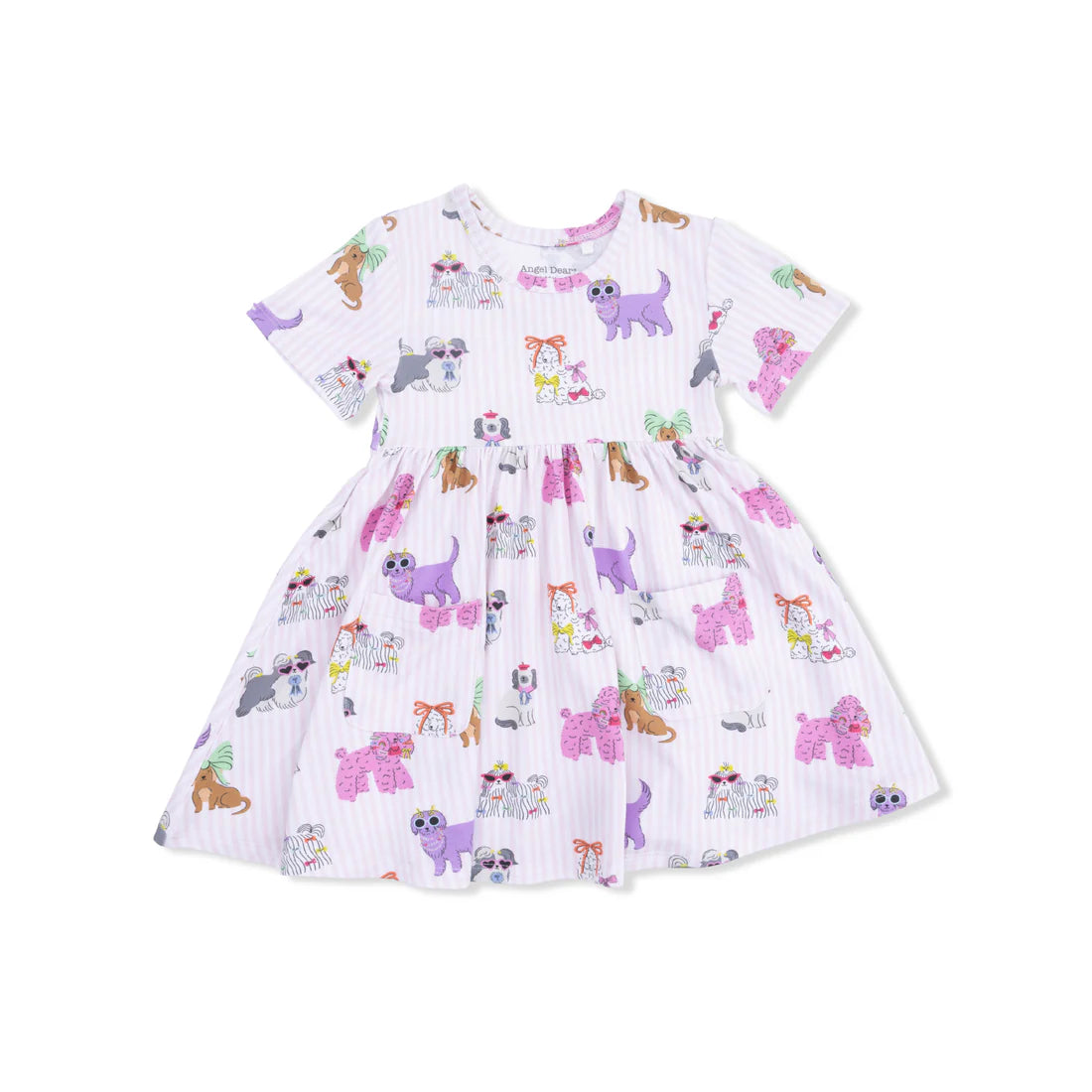 Fancy Dogs Bamboo Twirly Dress & Cartwheel Short Set | Angel Dear