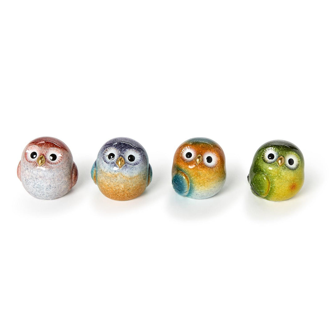 Hand-Painted Owl Figurine - 4 Available Colors