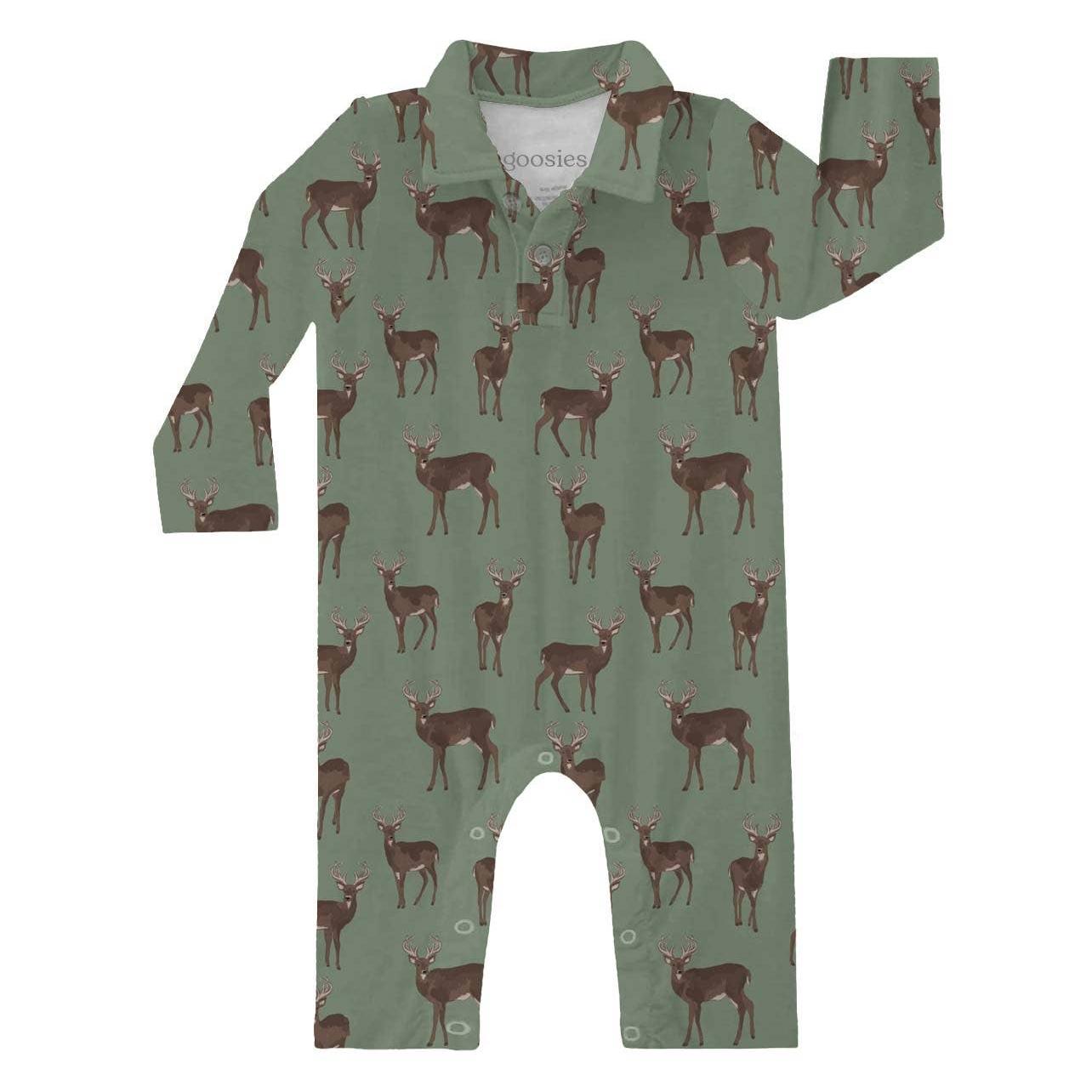 Deer  - LS Polo Romper