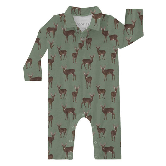 Deer  - LS Polo Romper