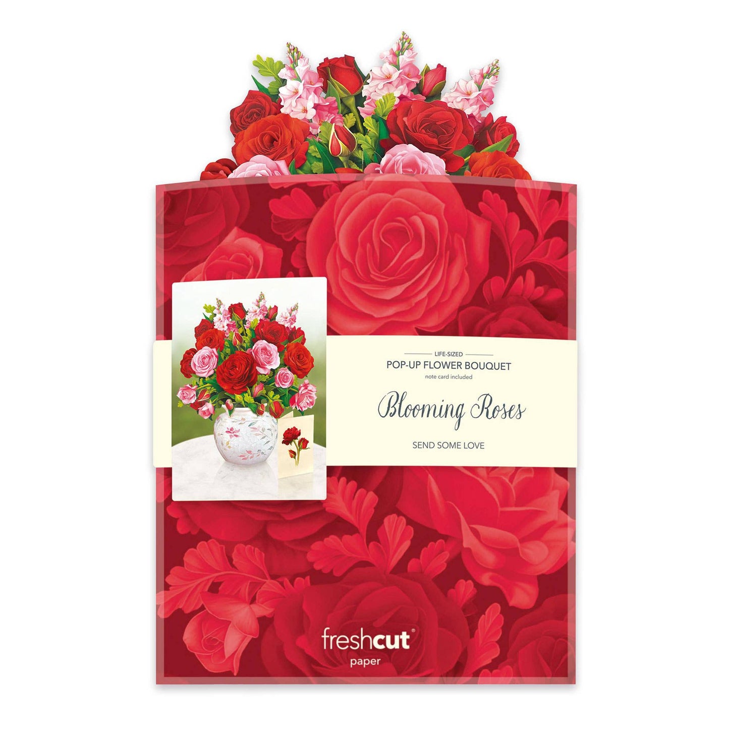 Blooming Roses Pop-up Greeting Card