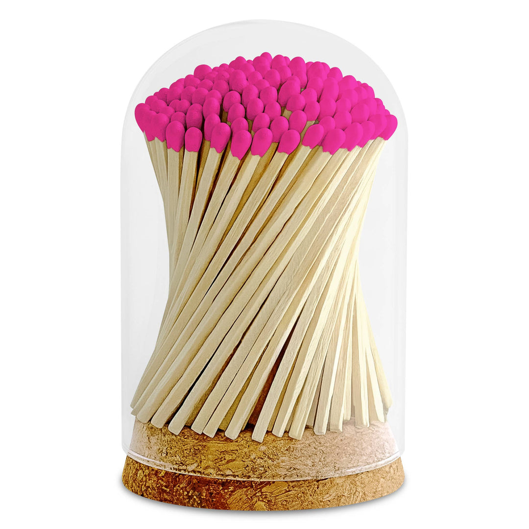 4" Matches in Premium Glass Cloche