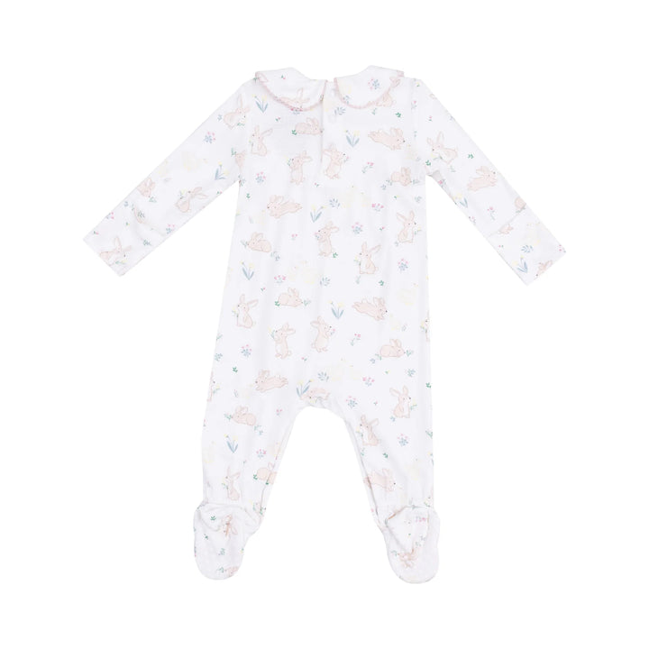 Smocked Peter Pan Footie - Bunny and Duck