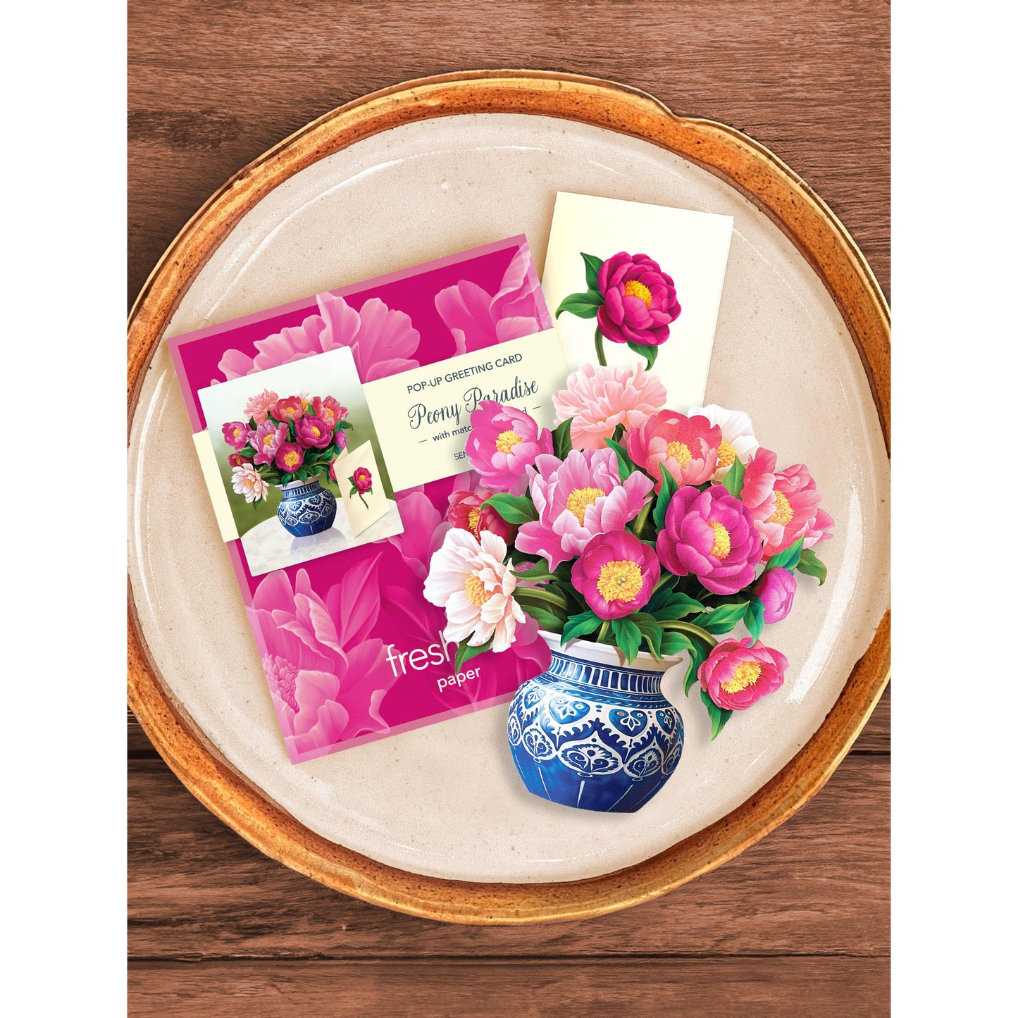 Mini Peony Paradise Pop-up Greeting Card