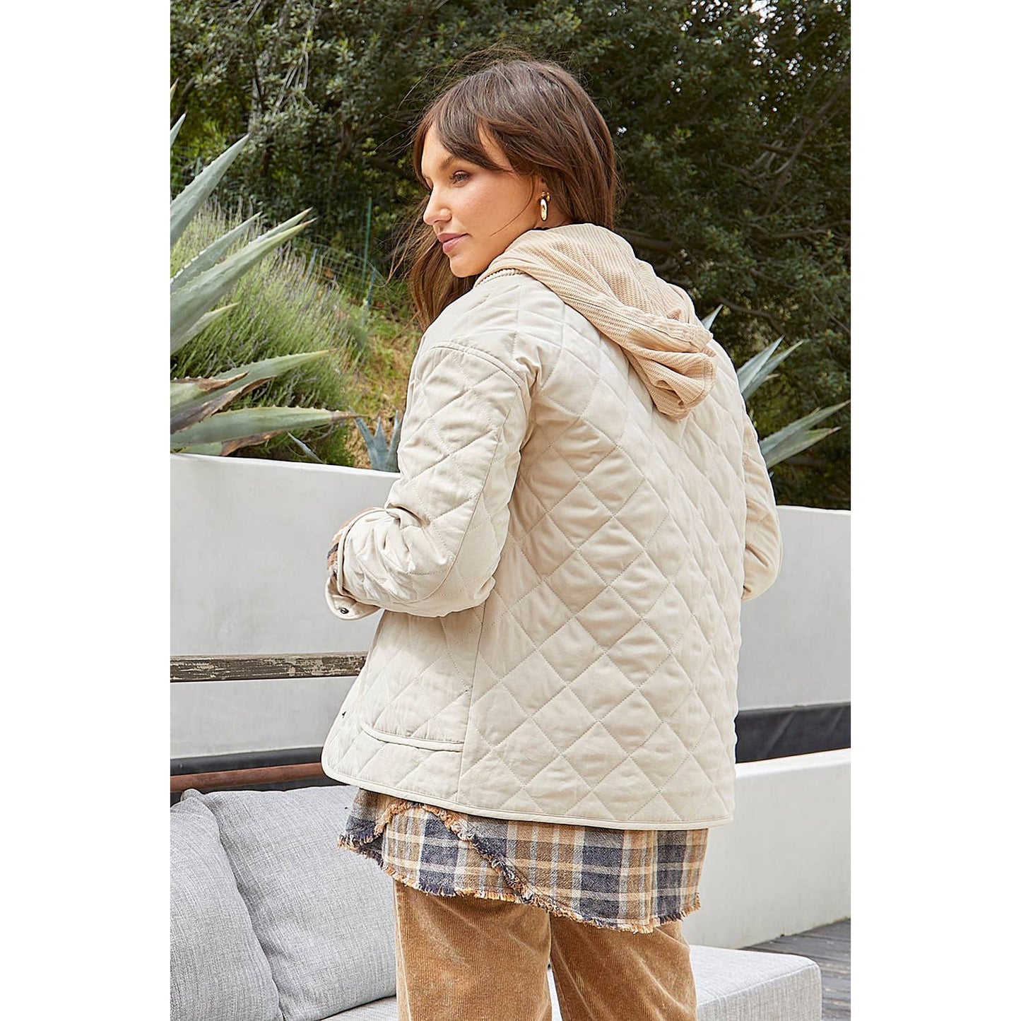 Contrast Quilted Jacket