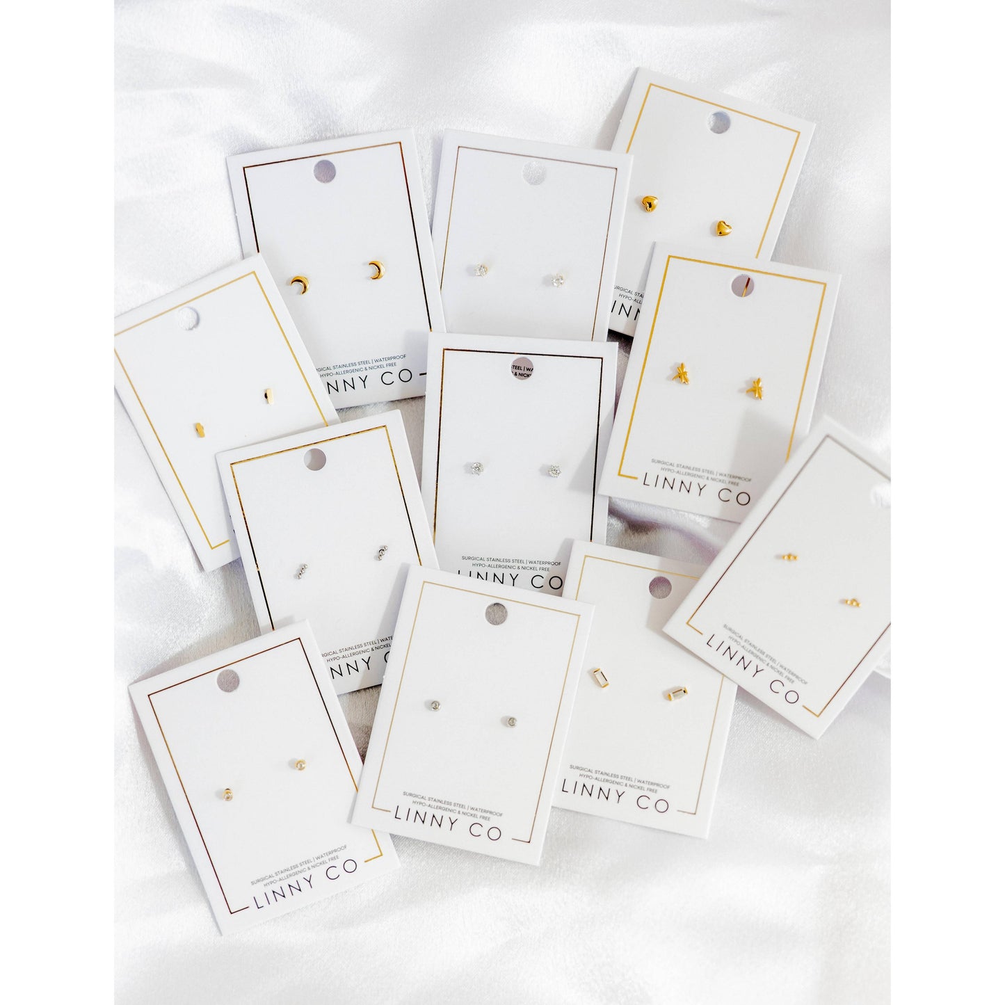 Screwback Stud Earrings - Micro Helen Gold