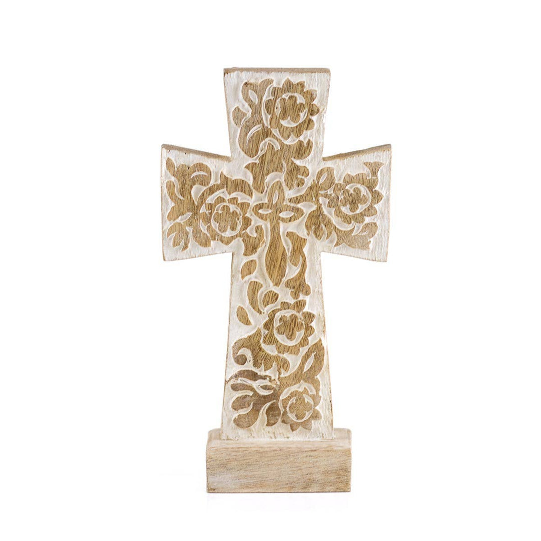 Simon Cross   Antique White   4x7.25x2