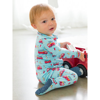 Baby Boys Paws To The Rescue Bamboo Viscose Footed One Piece Pajama