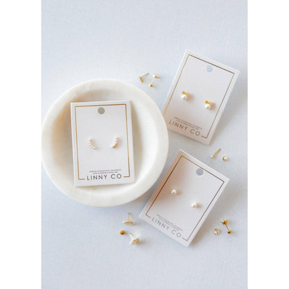 Screwback Stud Earrings - Heidi Pearl Bow