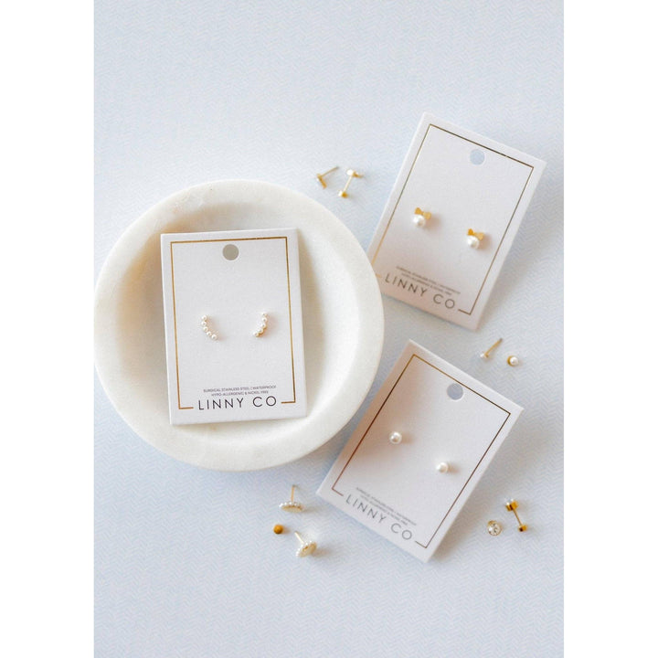 Screwback Stud Earrings - Heidi Pearl Bow