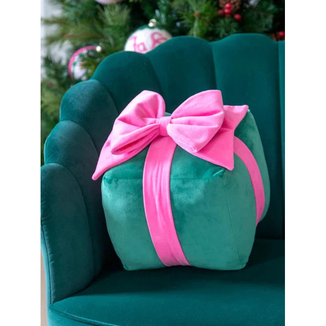 Shiraleah Gift Box Medium Pillow, Green