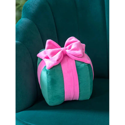 Shiraleah Gift Box Small Pillow, Green