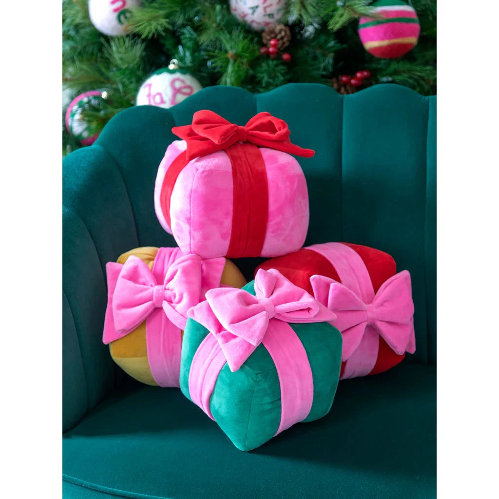 Shiraleah Gift Box Small Pillow, Green