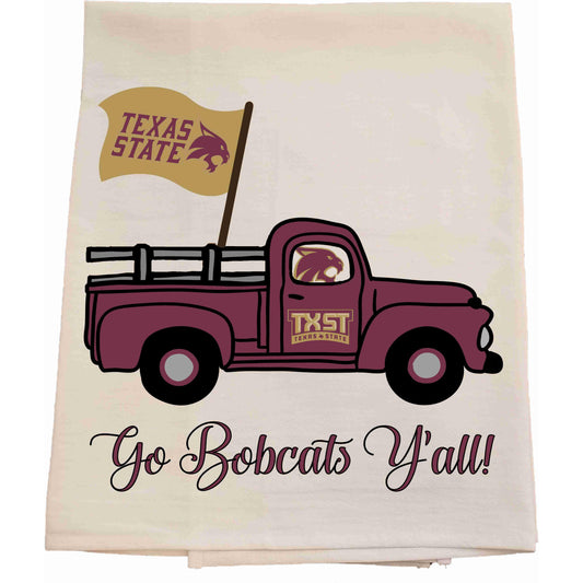 Texas State Flag Truck Tea Towel