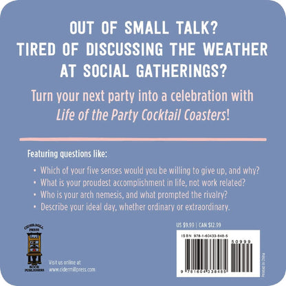Life of the Party Cocktail Coasters 1: 60 Conversation Starters to Amaze, Amuse, and Entertain