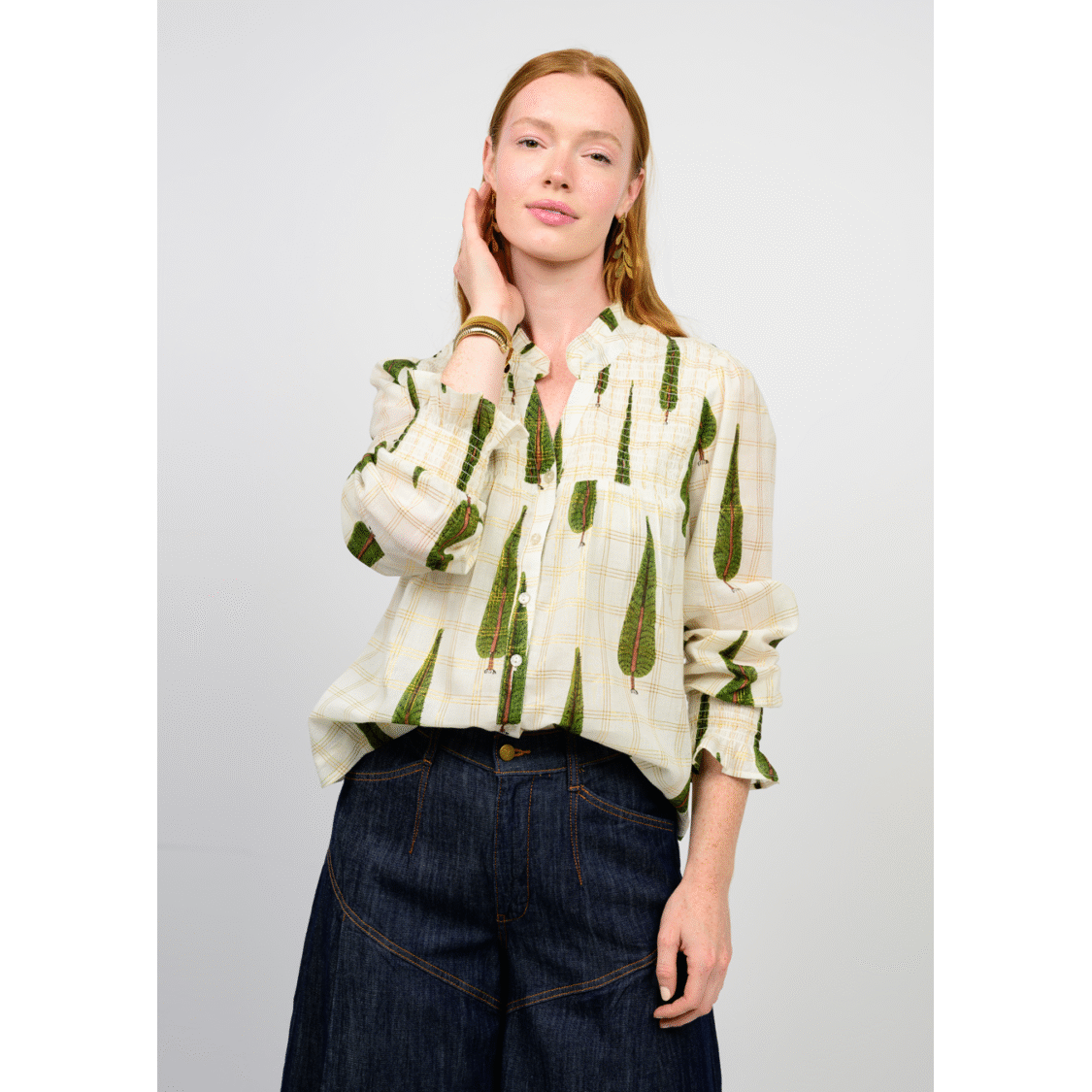 Metallic Plaid Tree Top