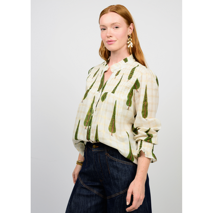 Metallic Plaid Tree Top